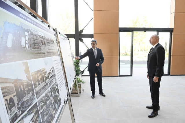İlham Əliyev Ağdam Dəmir Yolu və Avtovağzal Kompleksinin açılışında iştirak edib - Foto